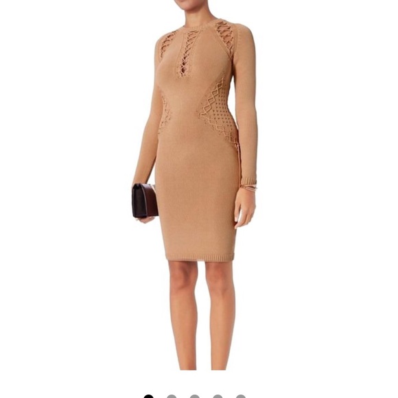 RoNNY KOBO Nude Brighton Lacing Coctail Dress - Picture 1 of 16